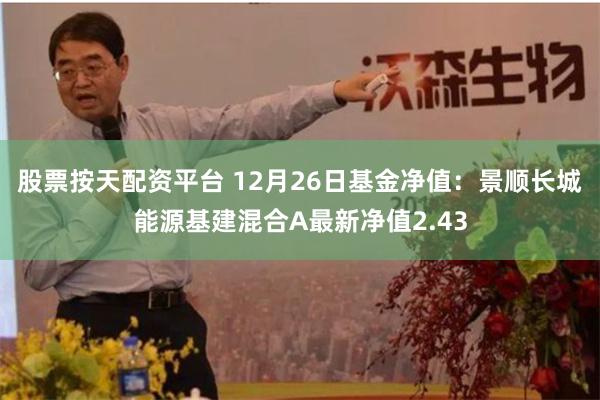 股票按天配资平台 12月26日基金净值：景顺长城能源基建混合A最新净值2.43
