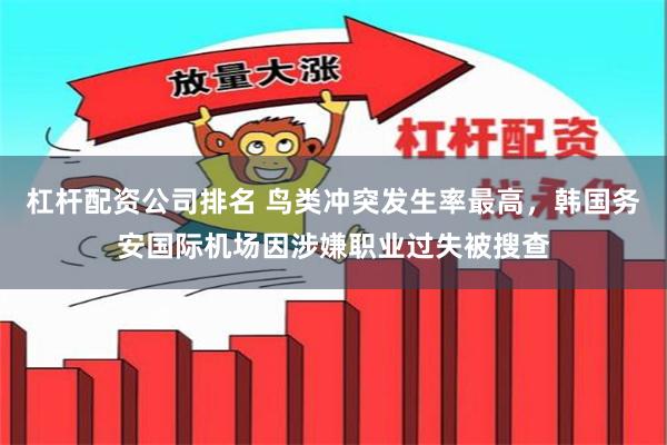 杠杆配资公司排名 鸟类冲突发生率最高，韩国务安国际机场因涉嫌职业过失被搜查
